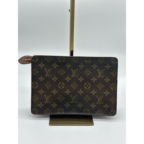 Louis‎ Vuitton Monogram Pochette Homme Clutch Bag Signature Vintage - Picture 8 of 11